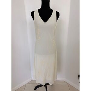 Vintage Ivory Midi Dress Bridal Shower Wedding Coquette Quiet Luxury 90s XL
